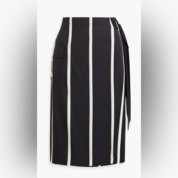 Equipment Dresses & Skirts - Equipment Striped Pencil Skirt with Belt and Flap Pocket Size 6 $425